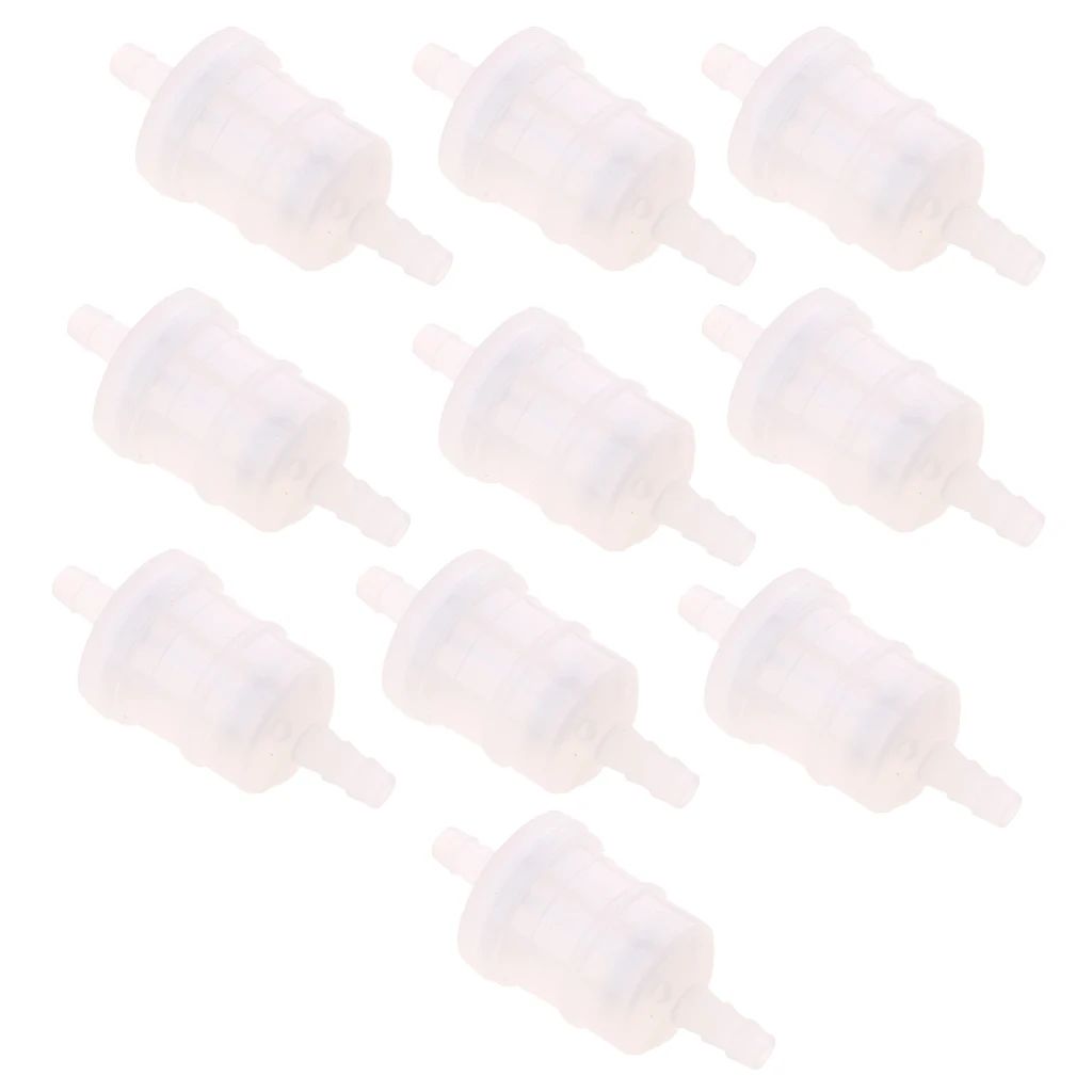 10Pcs 6mm Hose Pipes Fit Motorcycle Scooter Inline Gas Fuel Gasoline Filter