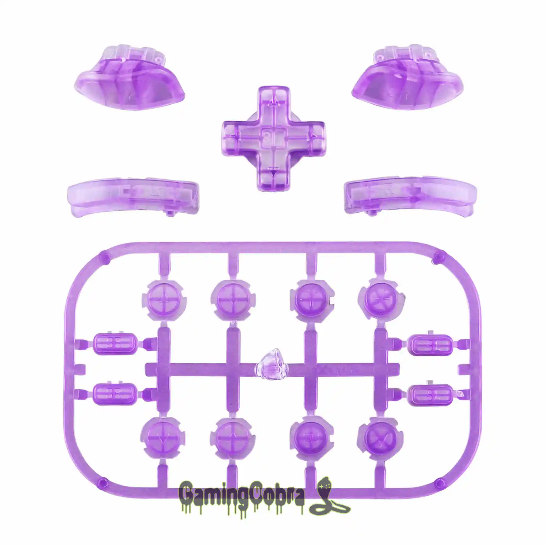 Clear Atomic Purple Пользовательские Замена D-pad ABXY ключи SR SL L R ZR ZL триггер полный набор кнопок ж/инструменты для nintendo Switch Joy-Con - Цвет: Clear Atomic Purple