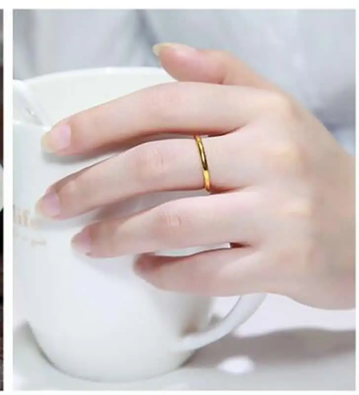 Мужское/женское/мужское кольцо из желтого золота 999 пробы Размер 9|ring letter|ring jointring