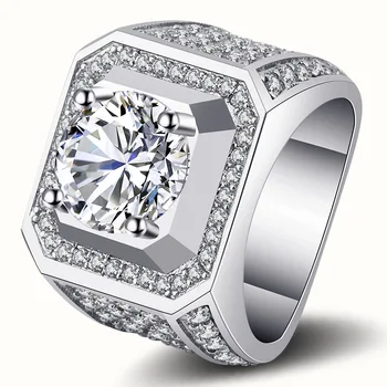 

Fashion Elegant Jewelry Simple and Elegant Single Zircon Ring High-end Atmospheric Men's Ring Manufacturers Wholesale