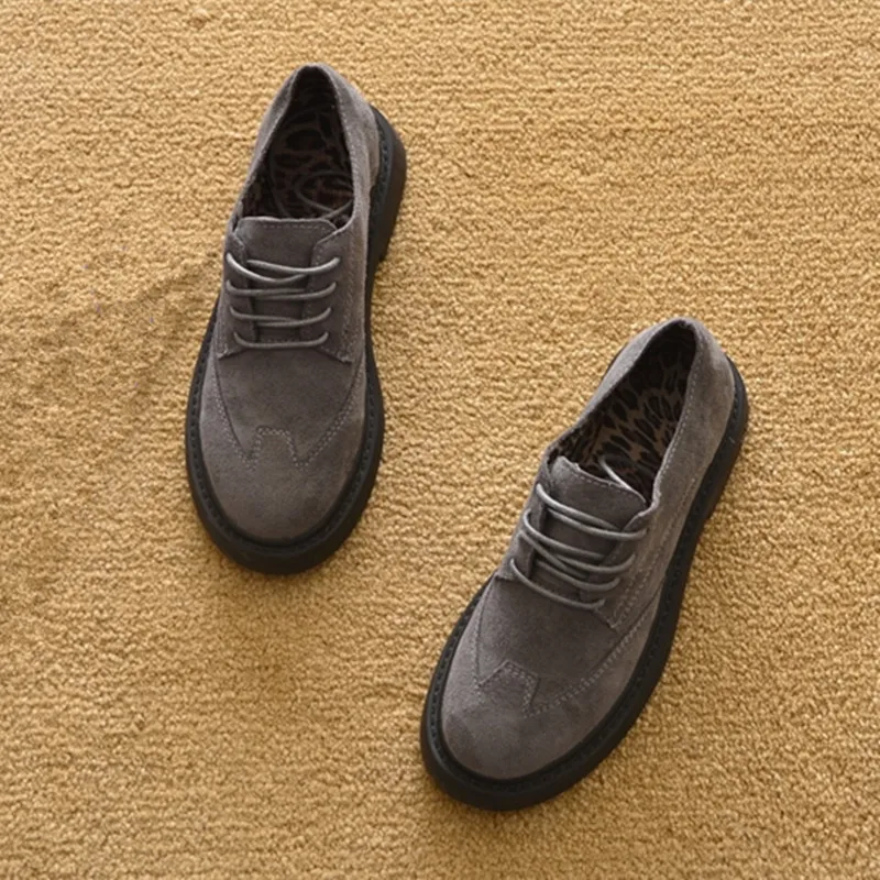women flats Suede loafers Platform shoes black, grey flat shoes women casual shoes slip on shoes for women big size shoe