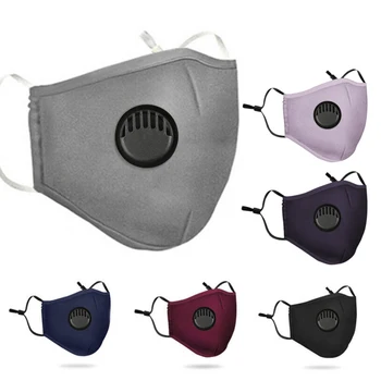 

Face Mouth Masks With 2pcs Filter Anti-spittle Windproof Breathable Cotton Face Masks Washable Respirator Mouth-muffle Reuseable