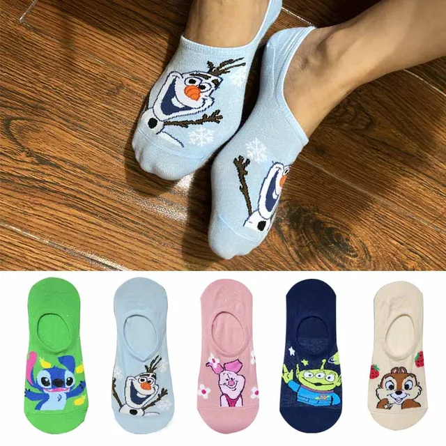 3 Pairs Casual Korea Women socks Cute Kawaii long socks Cartoon Mickey Minnie Donald Winnie Cotton socks girl socks Size 35-42 Red