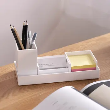 

Desktop Multi-functional Stationery Pen Business Card Holder Storage Organizer