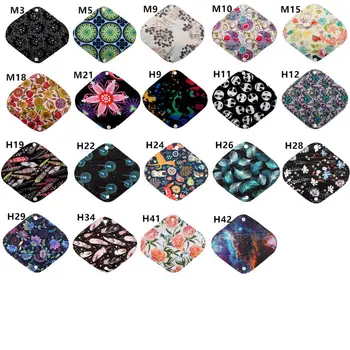 

[Sigzagor] 60 Small S Panty Liners Reusable Washable BAMBOO Menstrual Sanitary Mama Cloth Pads,8"/20cm 15 Designs