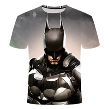Новая модная футболка Супермена, Бэтмена, 3D, летняя мужская повседневная футболка с коротким рукавом, топ супергероя, футболка, 6xl