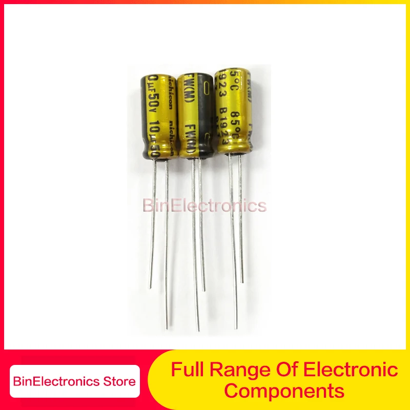 10pcs 10uF 50V NICHICON FW Series 5x11mm 50V10uF HiFi Audio Capacitor