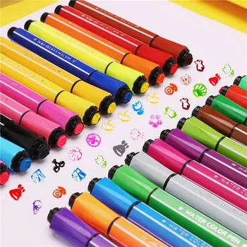 

12/18/24/36 Colors Marker Pens Watercolor Seal Brush Pen Drawing Art Supplies Back to School markery Stationery Kids Gifts 04374