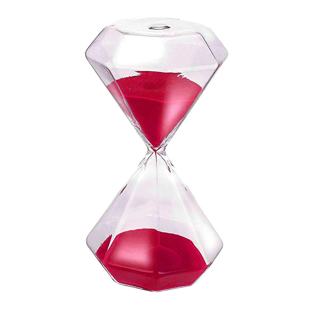 Large 30 Minutes Diamond Hourglass Meter Time Creative Glass Home Decoration Graduation Season Birthday Gift