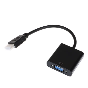 

Black HDMI To VGA Adapter Cable Projector Monitor HD HD Converter Cable