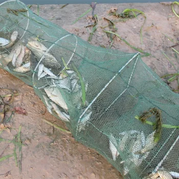 

Durable 3.5m/5m Foldable Lobster Squid Fishing Cage Fishing Net Crab Lake Fishing Trap Pond River
