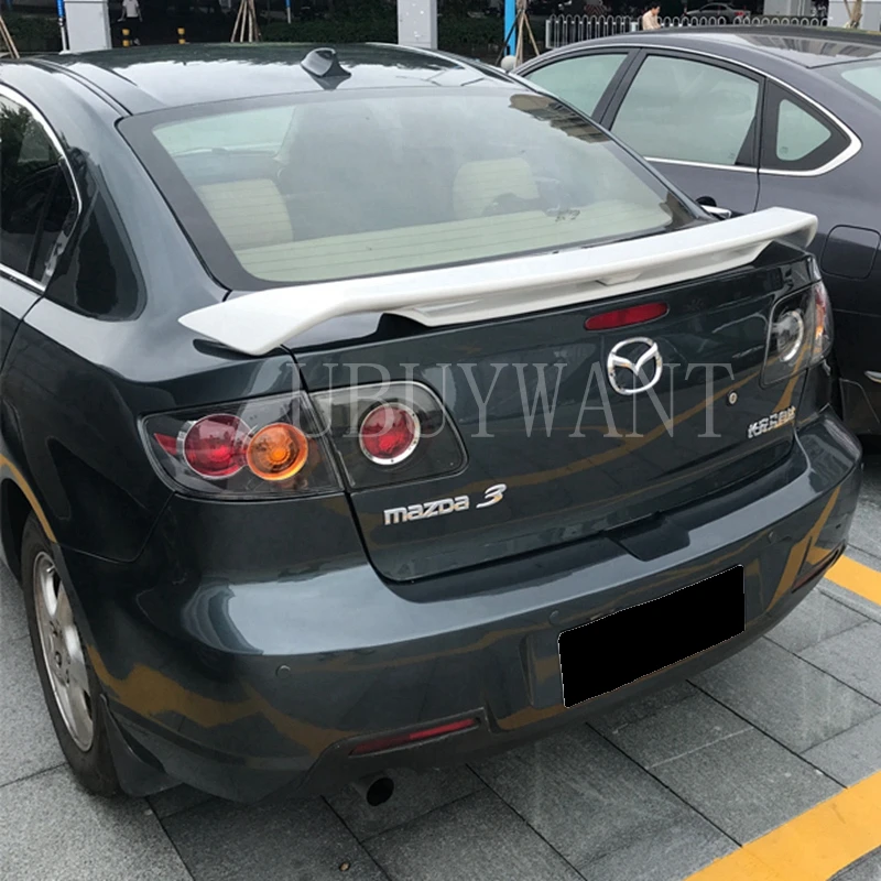 Для Mazda 3 Mazda3 спойлер 2007 2008 2009 2010 2011 ABS внешний задний спойлер хвост багажнике крыло украшения стайлинга автомобилей
