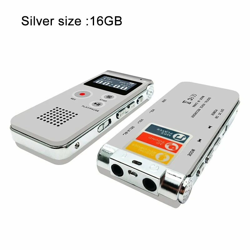 Перезаряжаемый Цифровой диктофон 8G/16G Диктофон MP3 плеер запись DQ-Drop