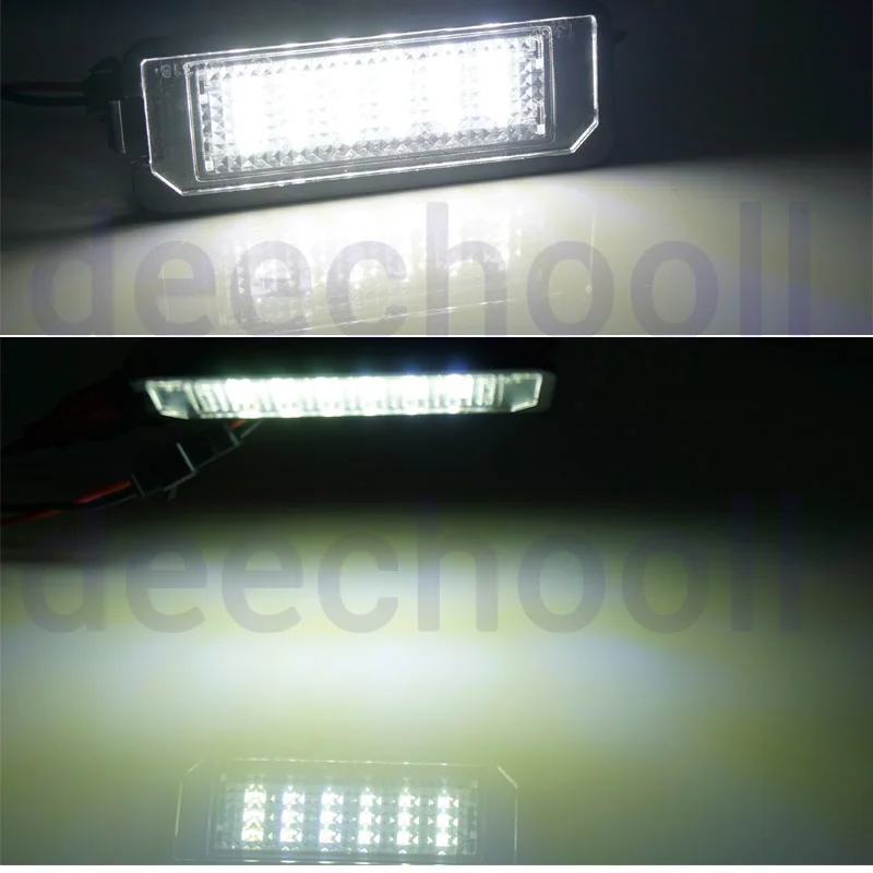 2 X чисто белые лампы для номерного знака автомобиля 18SMD 2835 Canbus комплект Volkswagen VW POLO