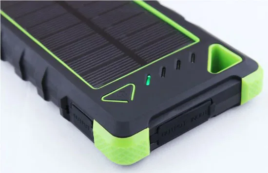 Green IPX6 воды/падения/пыли 16000mah двойной USB 4 светодиодный свет для телефонов/планшетов Открытый Кемпинг солнечной энергии банк зарядное устройство - Цвет: Green