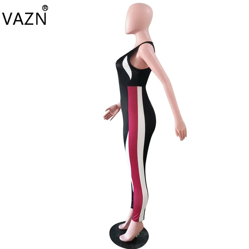 VAZN Горячая Модные Популярные пикантное, Клубное, вечернее Для женщин Комбинезоны на бретелях рукавами и отверстиями на верхнем слое узкие Для женщин Ползунки с длинным рукавом Y8030