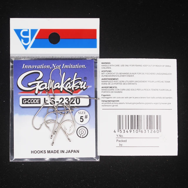 Gamakatsu Fishing Hooks 5/0#-5# Long Shank Fishing Hook High Carbon Steel  Sharp Barbed