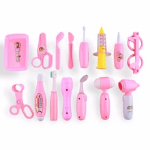 37Pcs Kids Toys Doctor Set Baby Suitcases Medical Kit Cosplay Dentist Nurse Simulation Medicine Box With Doll Costume Xma Gift