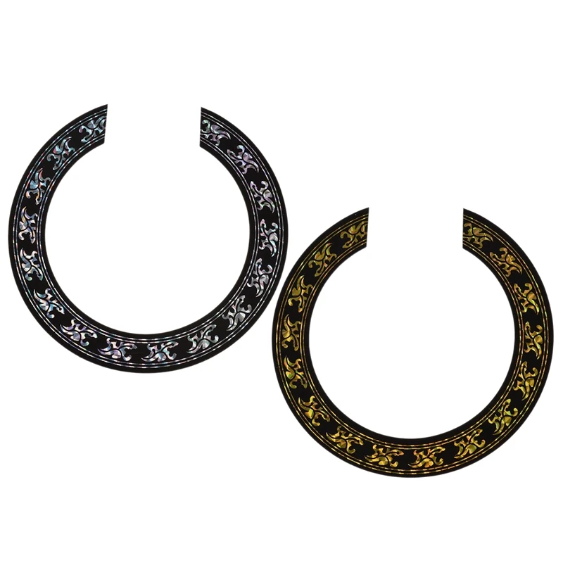 2 шт Soundhole Rosette Наклейка для акустической классической запасные части для гитары Набор хромированная гитарная розетка