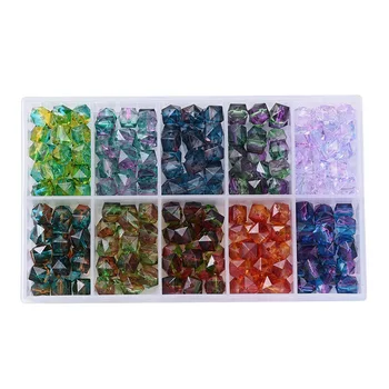 

About 250pcs Hand-bead Material Polygonal Acrylic Beads DIY Accessories