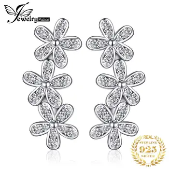 

JewelryPalace Cubic Zirconia Stud Earrings 925 Sterling Silver Earrings For Women Girls Korean Earrings Fashion Jewelry 2019