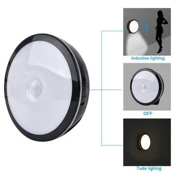 

6 LEDs Human Body Infrared Sensor Night Light Intelligent Sensor Wall Lamp Smart Home Night Porch Hallway Kitchen Stairs Lamp