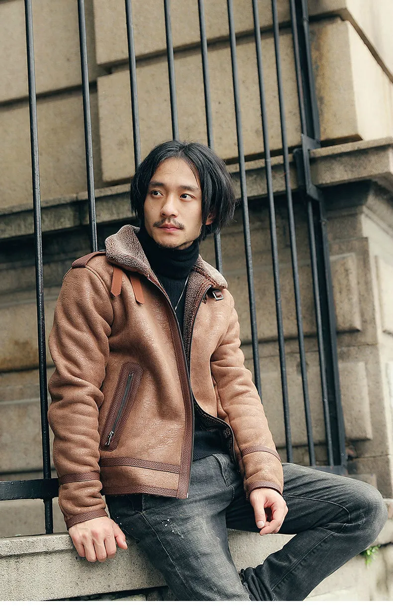 SOUL OF TIGER корейская мода новая зимняя теплая уличная Мужская винтажная меховая шуба мужской байкер кожаные куртки Slim Fit замшевая одежда