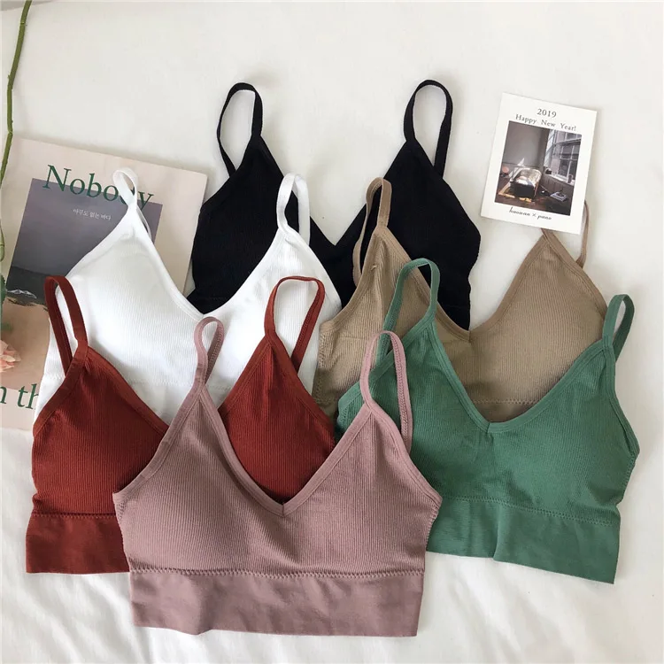 Invisible Underwear Wild Color Sexy No Steel Ring Beauty Back U-type Student Basic Thread Bottoming Lingerie Bra Tube Top