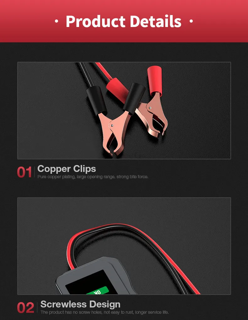 12V Battery Alternator Tester Digital Alternator Tester 6 LED Lights Display For Autor Car Diagnostic Tool Auto Battery Tester (13)