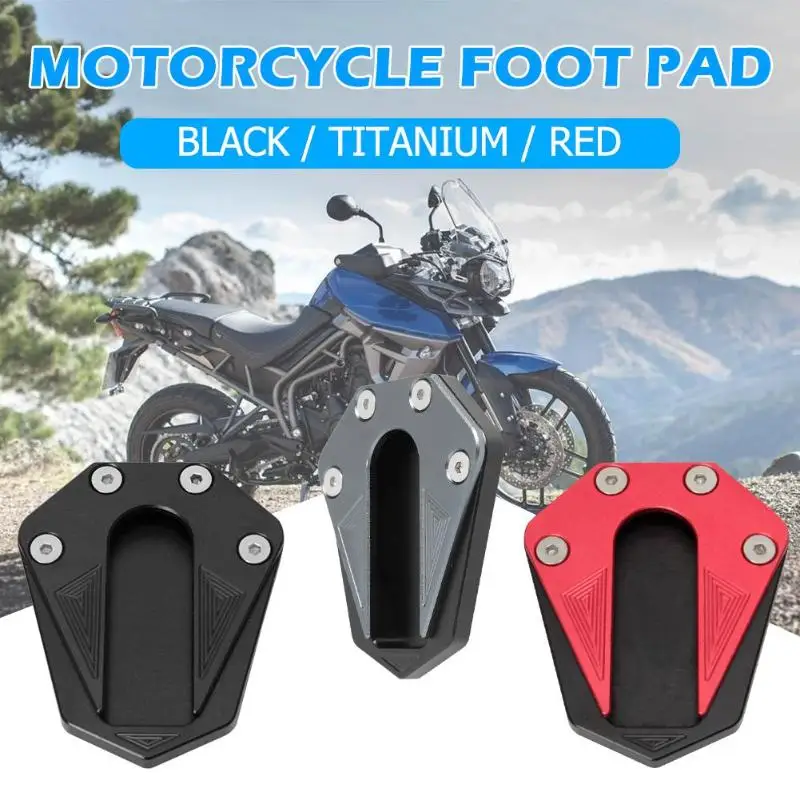 

Non-slip Motorcycle Foot Kickstand Excellent Aluminum Alloy Extension Pad Side Stand for TRK 502 78-18 Black Titanium Red hot