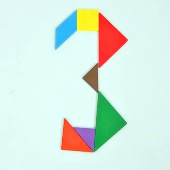 

Wooden Colored Tangram Puzzle Shape Cognitive Intellectual Development Children's Toys Kids Enlightenment Toy Hot Sales