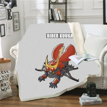

Insect Rider Kamen Print Bed Blankets Thick Double-Layer Plush Blanket Lightweight Travel Camping Throw for Kids Adults Gift