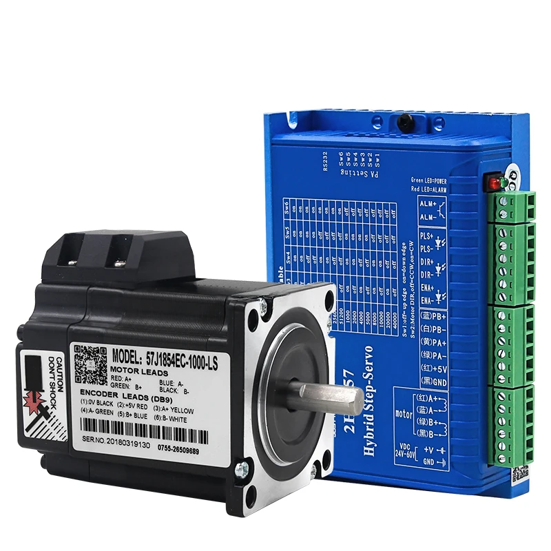NEMA23 1NM JMC 2-фазный 57 Драйвер шагового двигателя с замкнутым контуром CNC kit 57J1854EC-1000 +