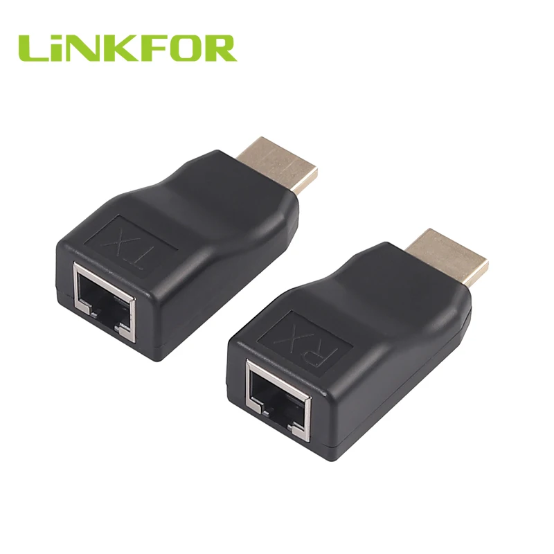 LiNKFOR 2x HDMI-compatible Signal Extender 1080P 4K Over Cat 5e/6 Network Ethernet Adapter TX RX | Электроника