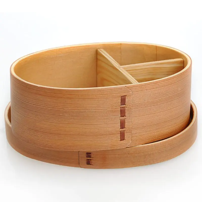 

Durable Wooden Bento Box Japanese Style One-Person Food Preservation Box Tableware Student Wooden Lunch Box