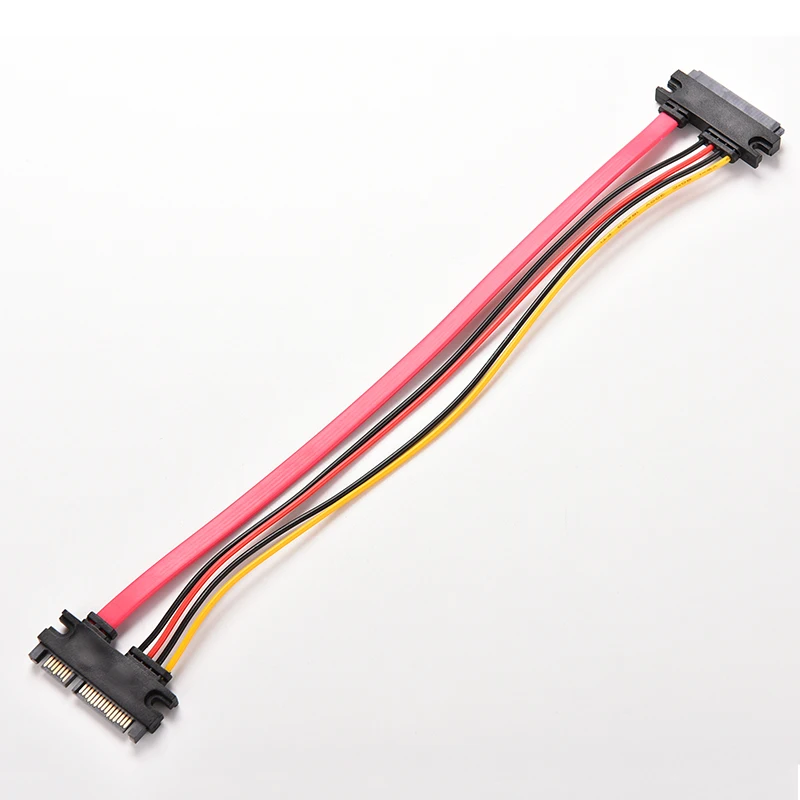 30cm 22Pin SATA Cable Male to Female 7+15 Pin Serial HDD ATA SATA Data Power Combo Extension Cable Connector Conterver