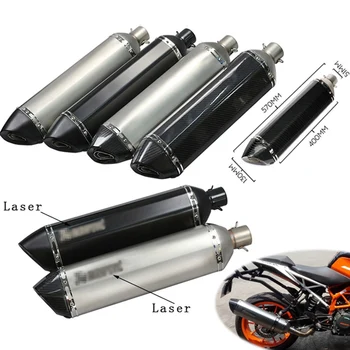 

570mm Motorcycle Muffler Exhaust Tips Pipe With DB Killer Universal Exhaust Silencer Muffler Pipe For Z250 MT-03 ATV Dirt Bike