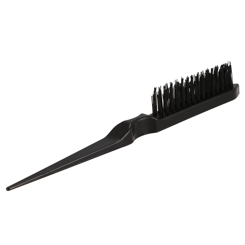 2Pcs Pro Salon Hairdressing Teasing Back Hair Combing Brush Slim Line Styling Comb- Black& Pink