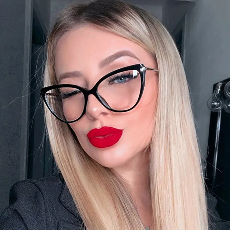 Retro Women Glasses Cat Transparent Over Size Glasses Frame Brand Design Sun Glasses Female Glasses Frame Optical Frames NX