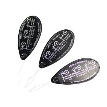 

MIUSIE 10PCS Insertion Tool Bow Wire Hand Sewing Stitch Machine Needle Threader Elderly Easy To Use Thread Guide Needle Device