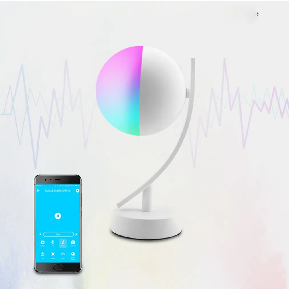 Спальня простая беспроводная Wifi умная настольная лампа Genie Голосовое управление
