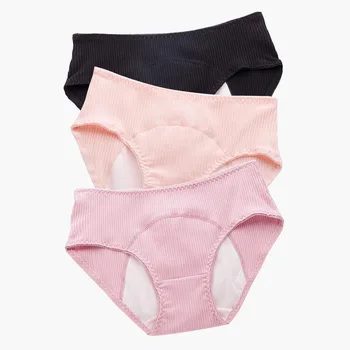 

Physiological Period Leak Proof Panties Women Menstrual Pants Underwear Cotton Waterproof Briefs Underpants 3cs/lot #F