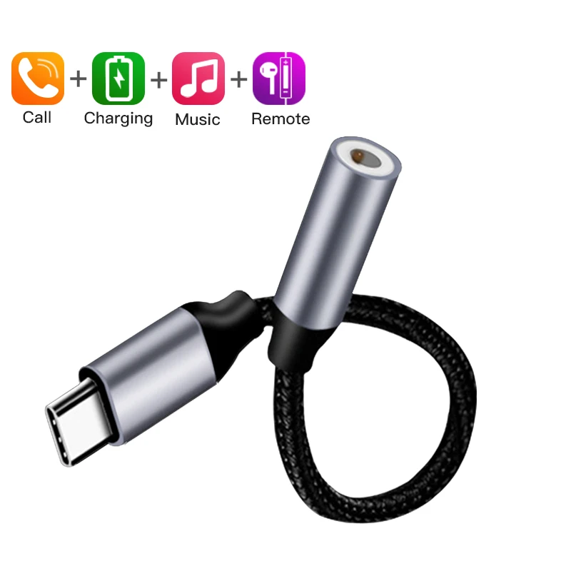 ! Адаптер для наушников ACCEZZ USB C до 3 5 мм AUX huawei mate 20 P30 Pro Xiaomi mi 6 6X x 2S Oneplus 7 Audio