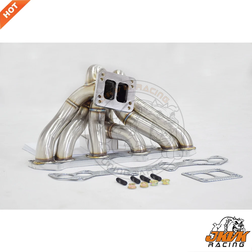JKVK RACING SS321 3,0 мм Толстая Паровая труба турбо коллектор v-диапазон для 1JZGTE VVTI T3/T4 двойной прокрутки одинаковой длины