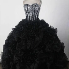Черное пышное платье милое Бальное Платье милое 16 платье с бисером вечерние платья для выпускного вечера дебютантное платье Vestido De 15 Anos BM177