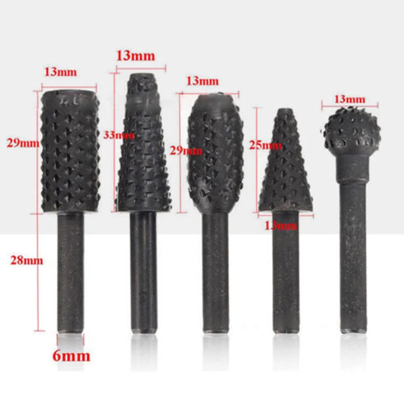 

5pcs1/4 HCS Drill Bits Set Drilling Cutting Tools Wood PVC Carving Cut Holes Home Garden Supplies