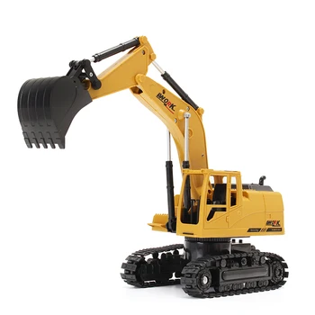 

New Arrival AO HAI 1/24 2.4Ghz 8CH Die-cast Remote Control Excavator Engineer RC Car Toys Gift Present