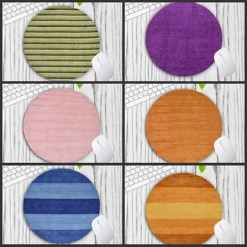 

XGZ Colorful Wood Texture Pattern Gaming Mouse Pad Round Mousepad Office Mice Rubber Home Computer Anti-slip Desk Table Mat