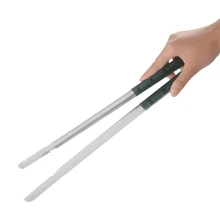 Arc Charcoal Tongs Lengthen Insulation Rubber Handle Clamping Head Lightweight Space Saving Easy To Hang Anti-scalding Elastic