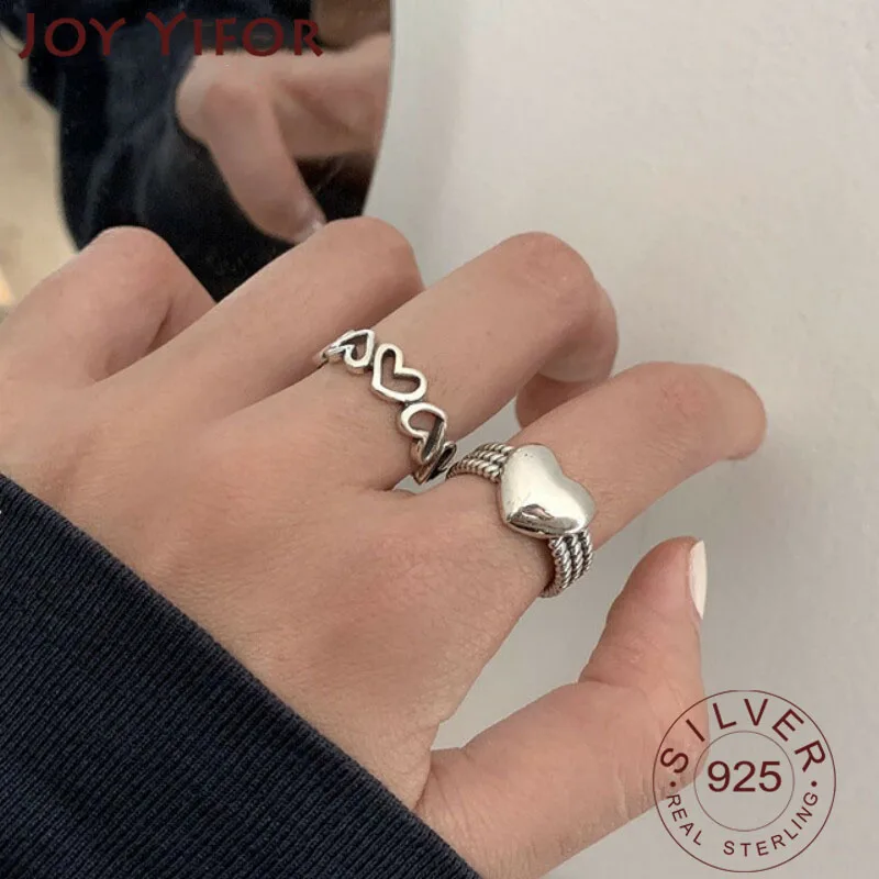 2025 Fashion Style Sterling Silber herzförmiger Ring_voghion.com